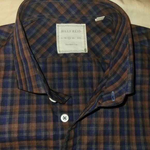 Billy Reid L/S Plaid Shirt (Large) - Picture 2 of 2